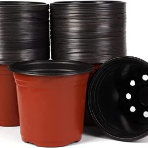 POTS AND PLANTS 50 Pcs 6” Thermoform Plastic Nursery Pot/Pots, Plant Pots, Seed Starting Pot Flower Plant Container