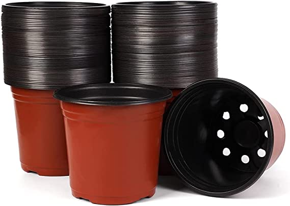 POTS AND PLANTS 50 Pcs 6” Thermoform Plastic Nursery Pot/Pots, Plant Pots, Seed Starting Pot Flower Plant Container