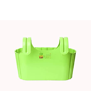 POTS and Plants Plastic Flower Pots, Multicolour, 9.5 Inches, Pack of 2