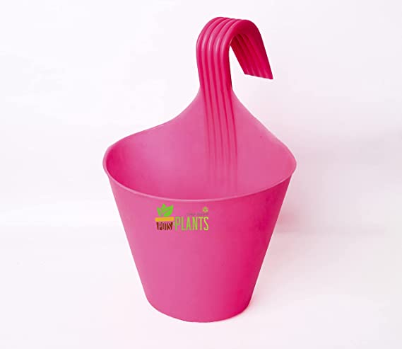 POTS and Plants Plastic Flower Pots, Multicolour, 9.5 Inches, Pack of 1 (DSC_0612)