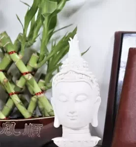 Pots & Plants Poly-Resin Meditation/Dhyan Buddha Statue Lord Figurine/Idol Decorative Showpiece - 21 cm  (Polyresin, White)